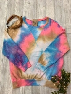 Bright tie dye pullover