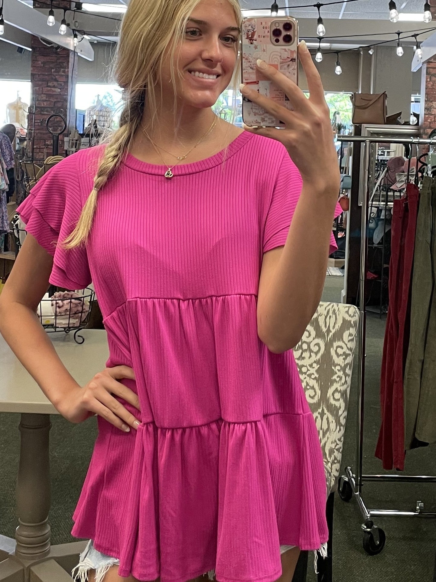 Fuchsia Layered Top