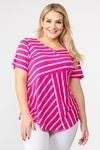 Asymmetrical striped tshirt