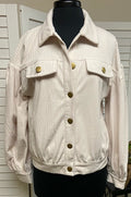 Bubble Sleeve Corduroy Jacket