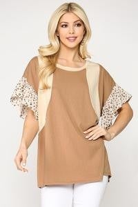 Toffee Printed Tunic Top
