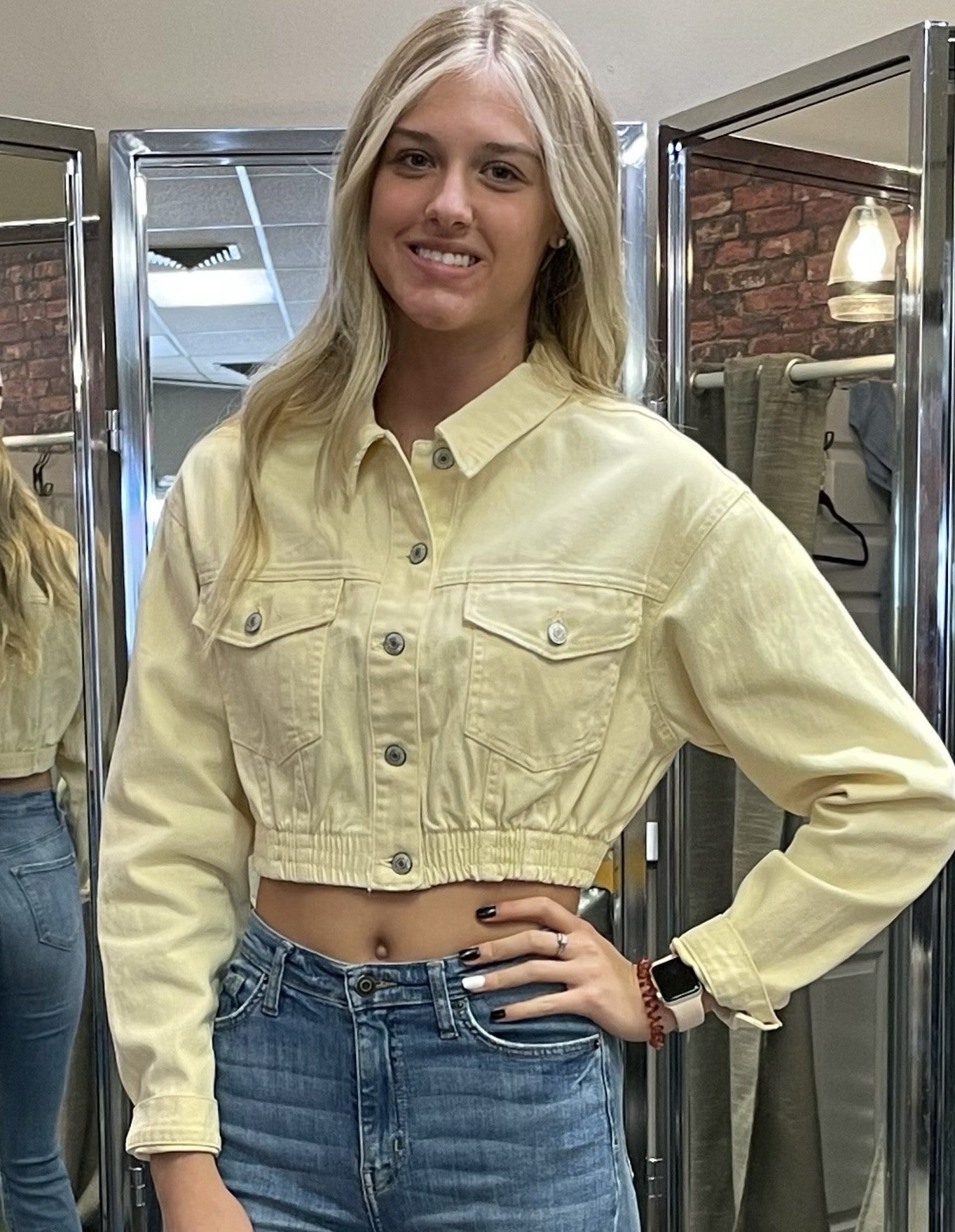 Vanilla Stretch Denim Jacket