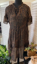 Frilly Neck Tiered Mini Dress