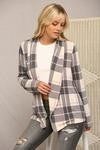 Plaid Knit Blazer