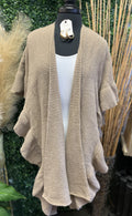 Ruffled Lined Knit Ruana