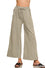 French terry wide leg pintuck pants