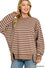 French terry striped pullover