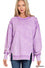 Acid wash f/terry exposed-seam sweatshirt