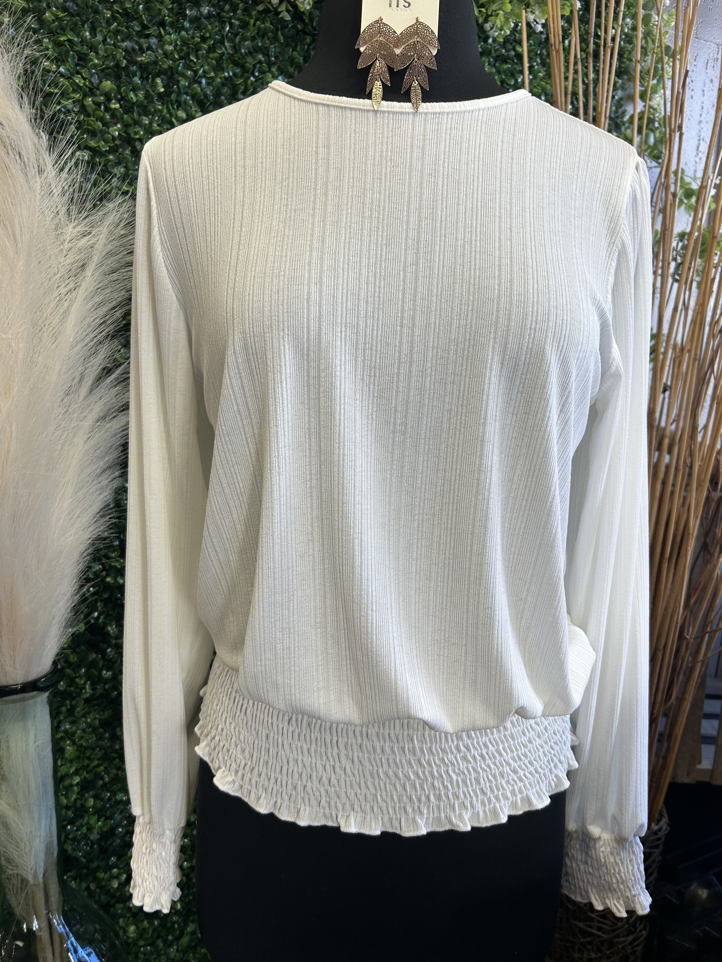 Smocked Hem Top