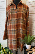 Rolled Sleeve Button Flannel