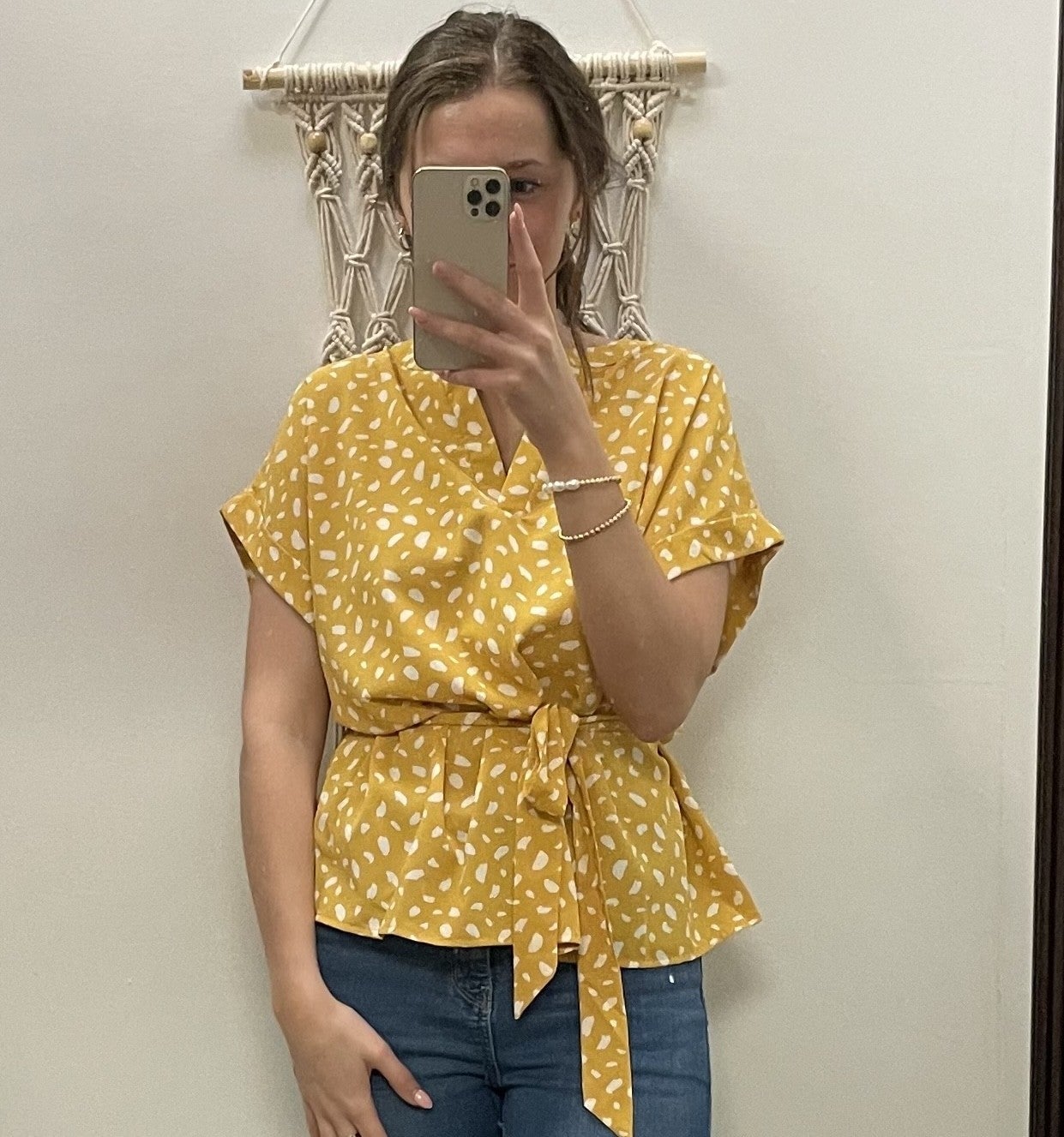 Citrus Waist Tie Blouse