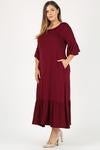 red tshirt dress w/ criss cross back