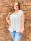 White Crochet Top