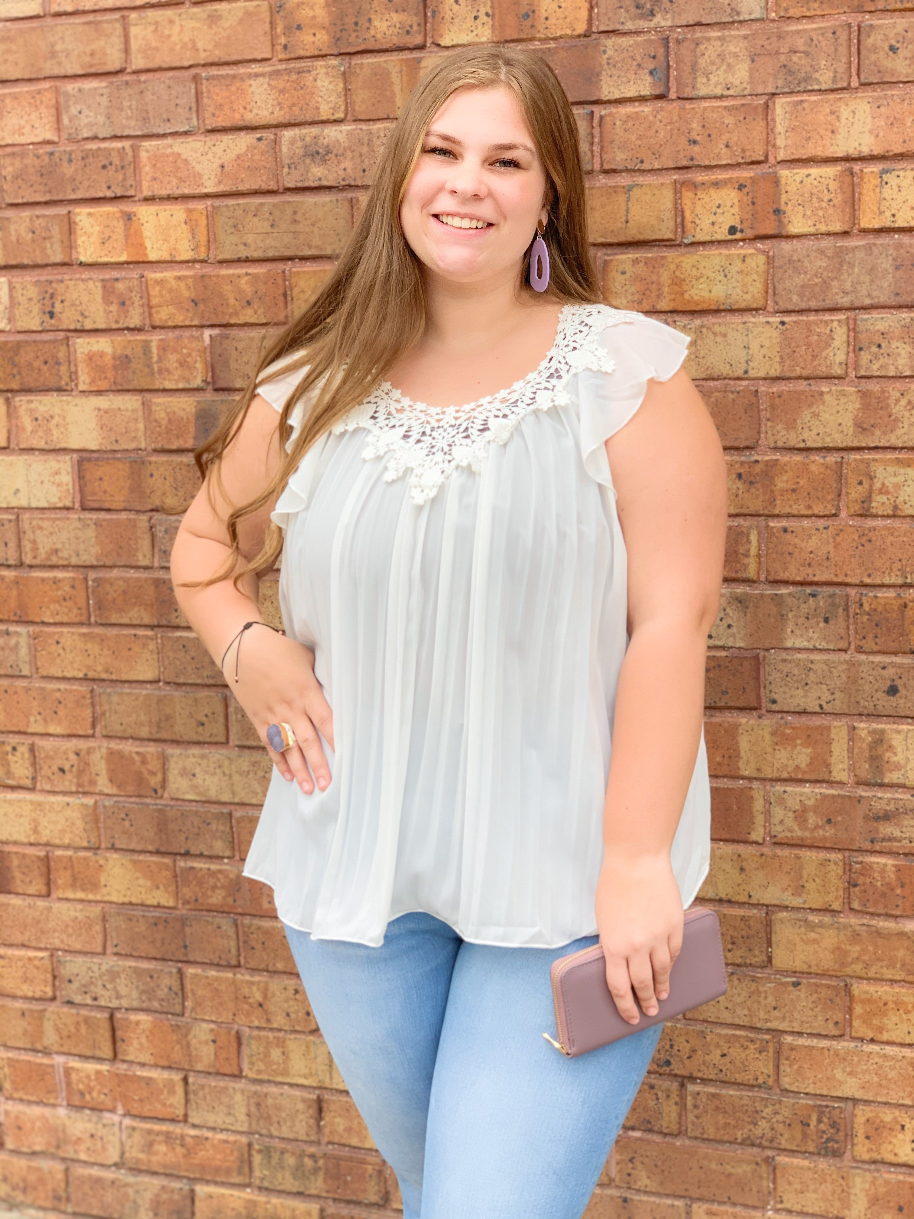 White Crochet Top