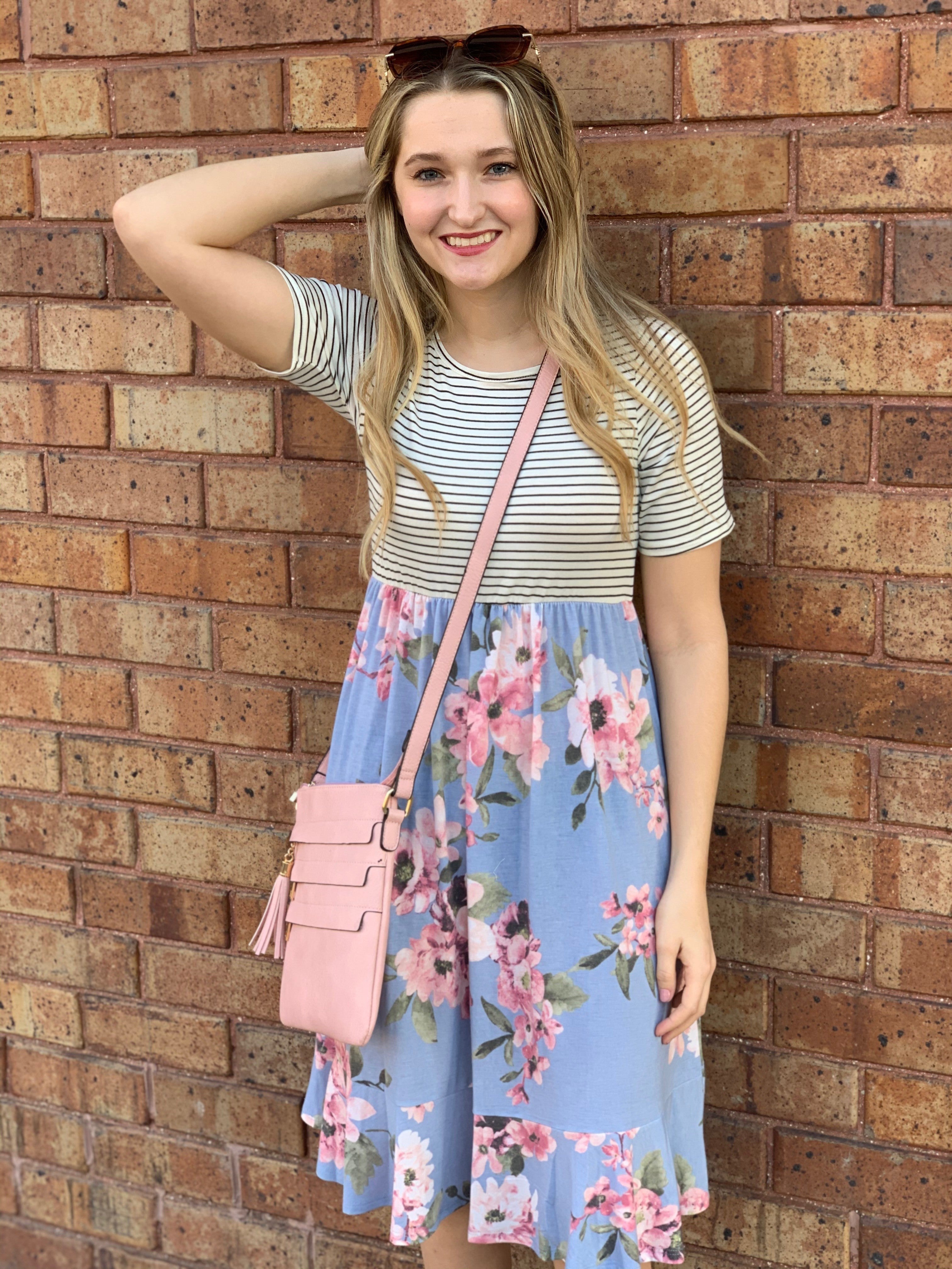 Striped/Floral Dress