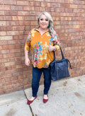 mustard floral top