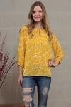 Floral Woven Top w/ Tie