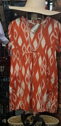 Tomato Floral Midi Dress