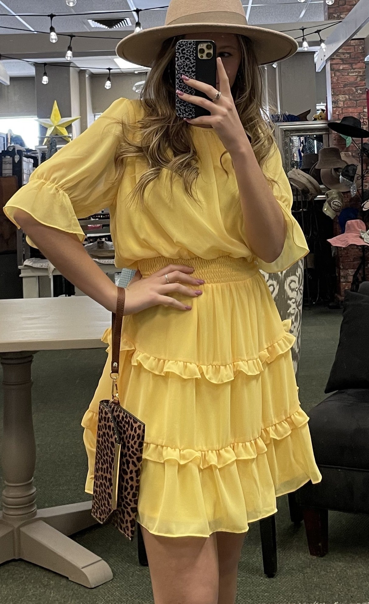 Canary Tiered Dress