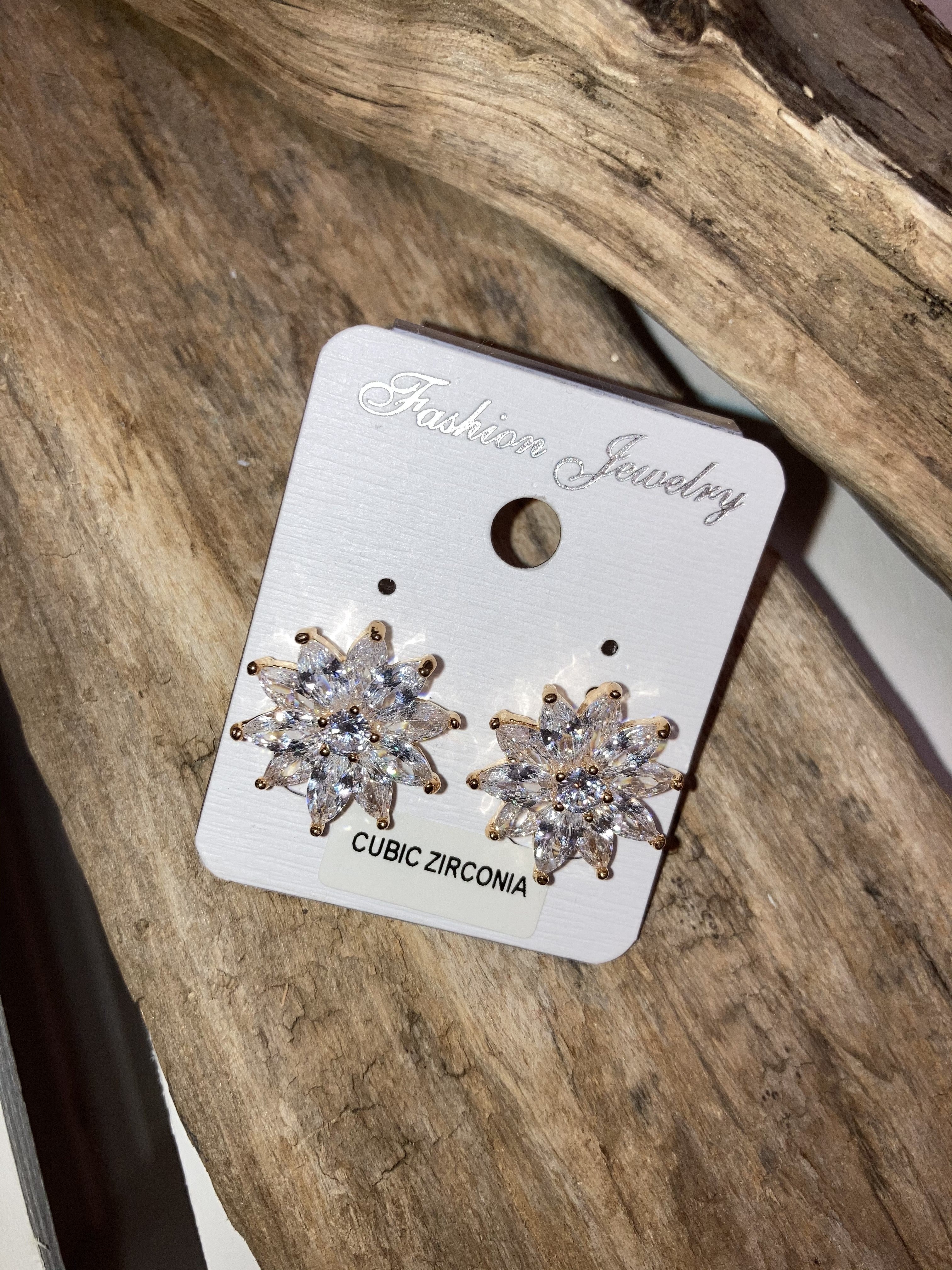 crystal sunburst earrings