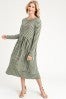 olive striped dress