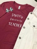 Santa teacher shirt