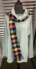 High Neck High/Low Hem Pullover