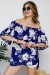 navy off shoulder top