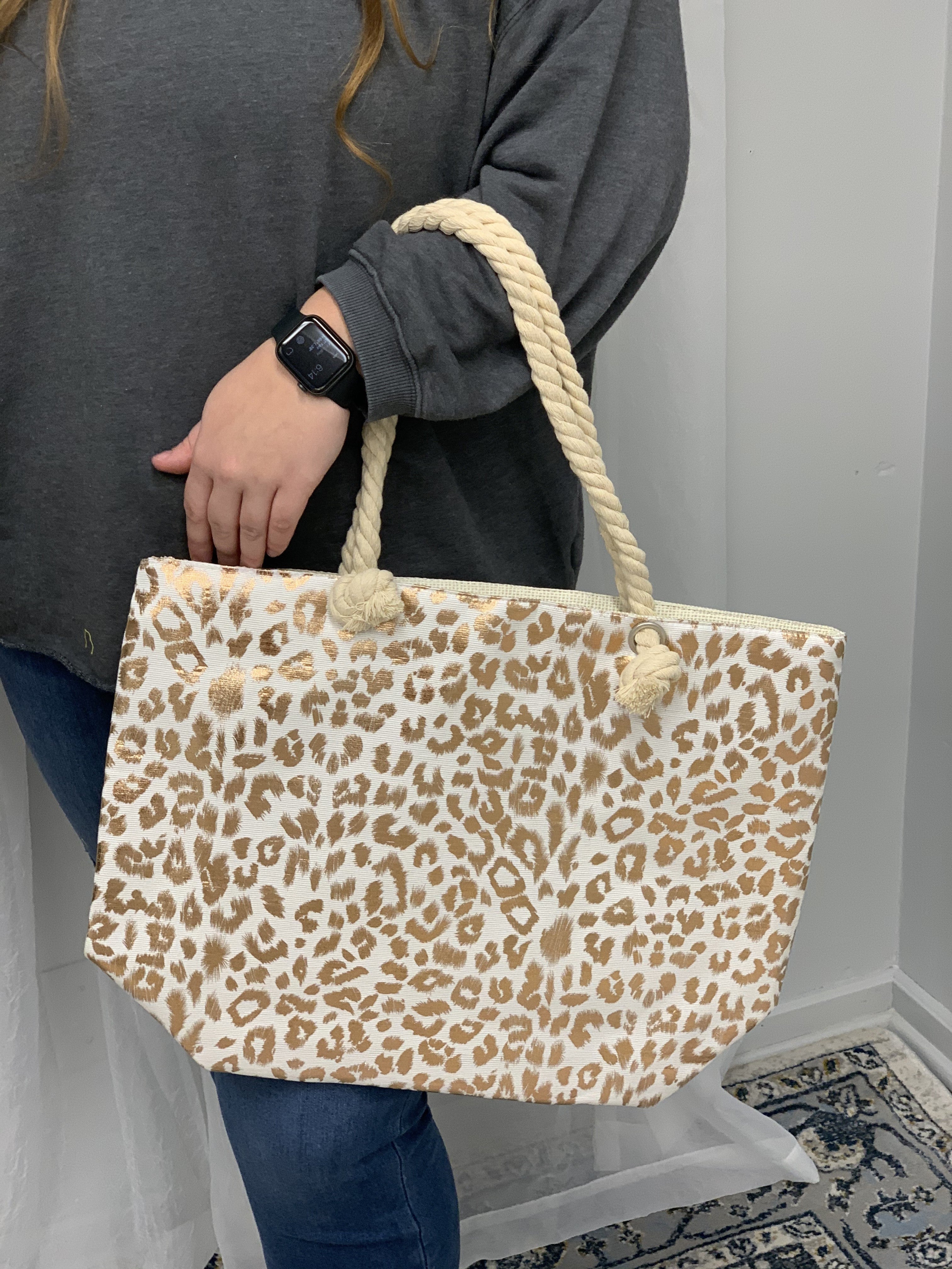 Foil Cheetah Tote Bag