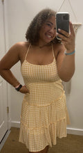 Yellow Gingham Mini Dress