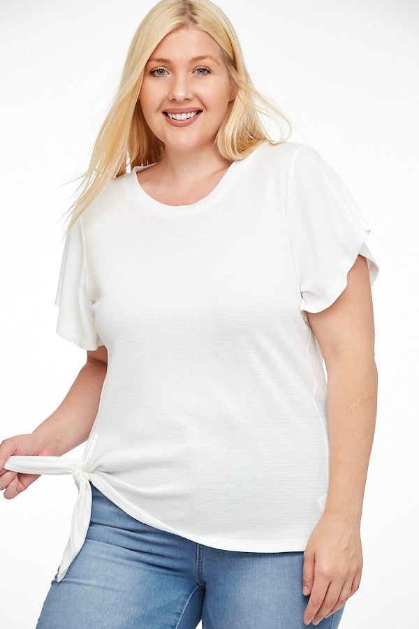 white front tied top
