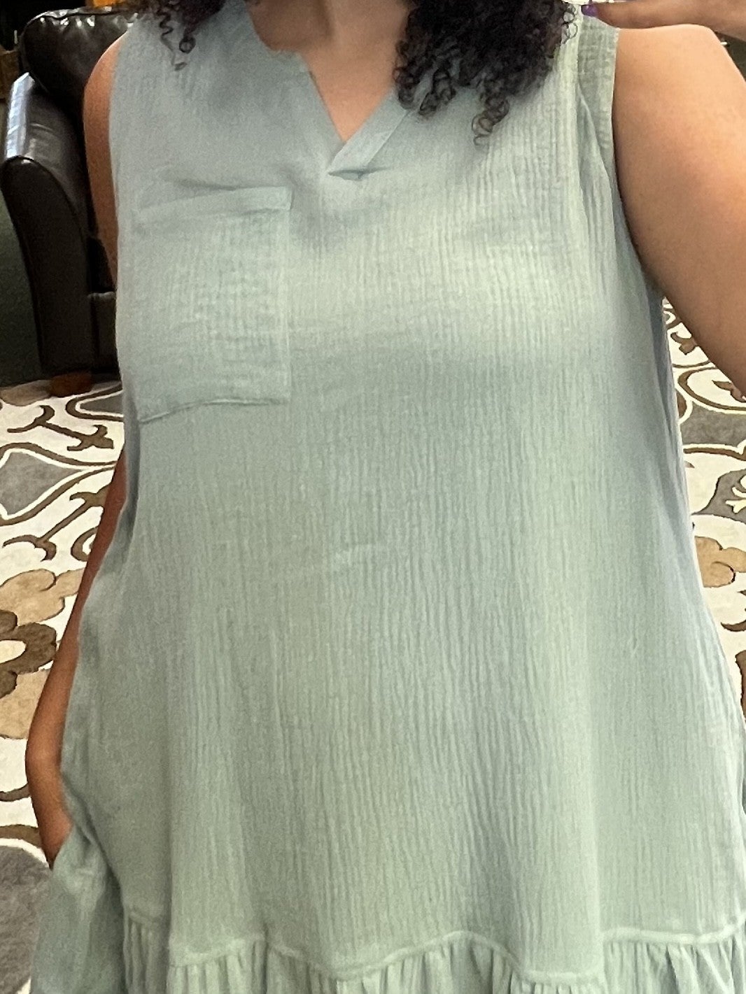 Gauze Riffle Bottom Dress