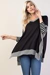 Aysmmetrical poncho top