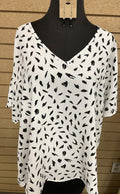 Print V-neck Top