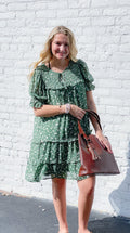 Green Print Dress
