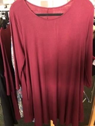 Burgundy tshirt dress