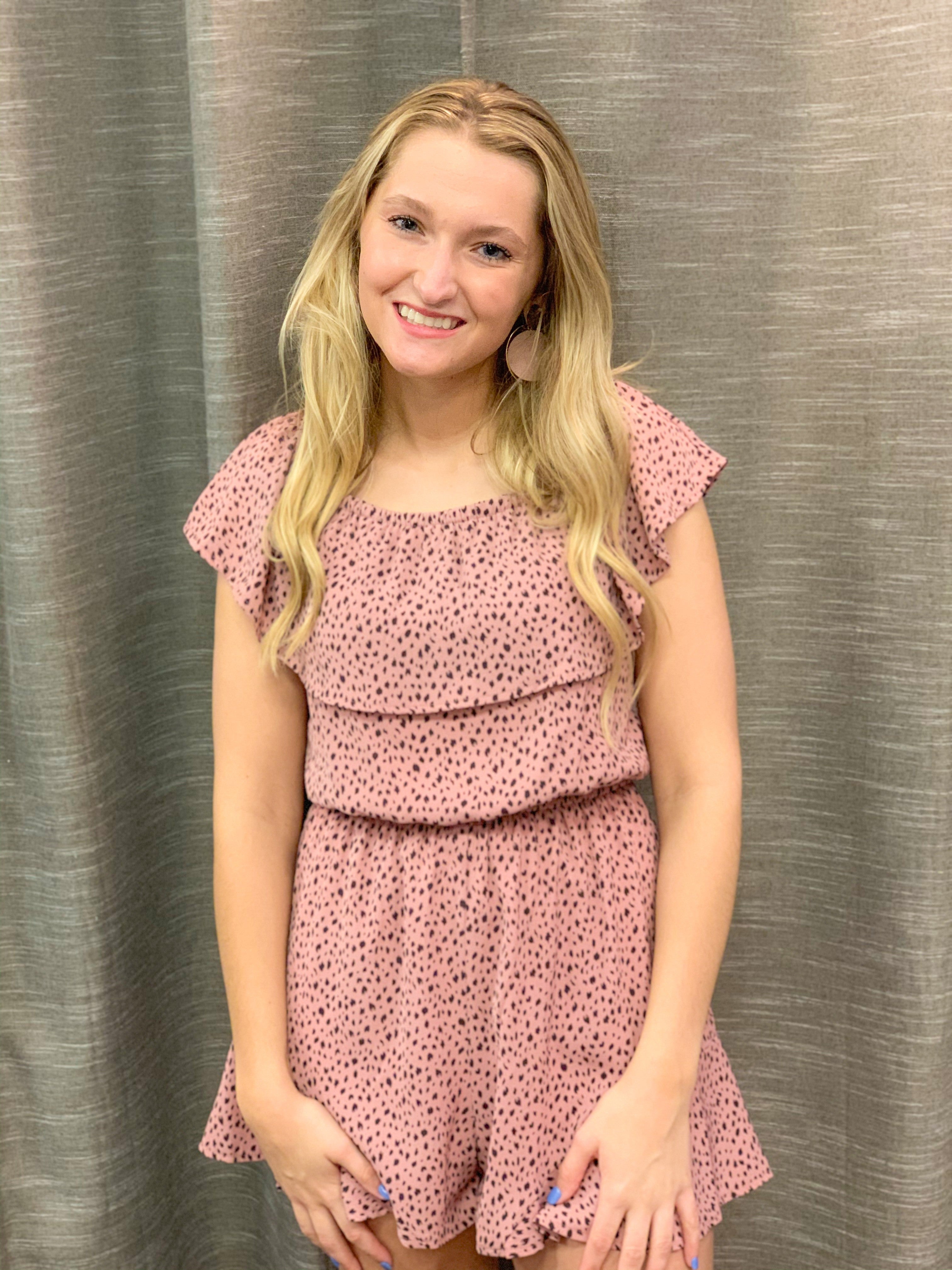 Blush Off the Shoulder Romper