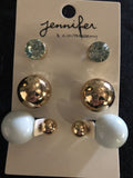 Triple Post Earrings