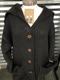 Collared Knit Sweater w/ Front Pockets