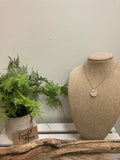 Gray leather necklace