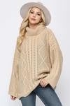 Turtle Neck Loose Fit Pullover Sweater