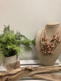 rose gold cluster beaded necklace