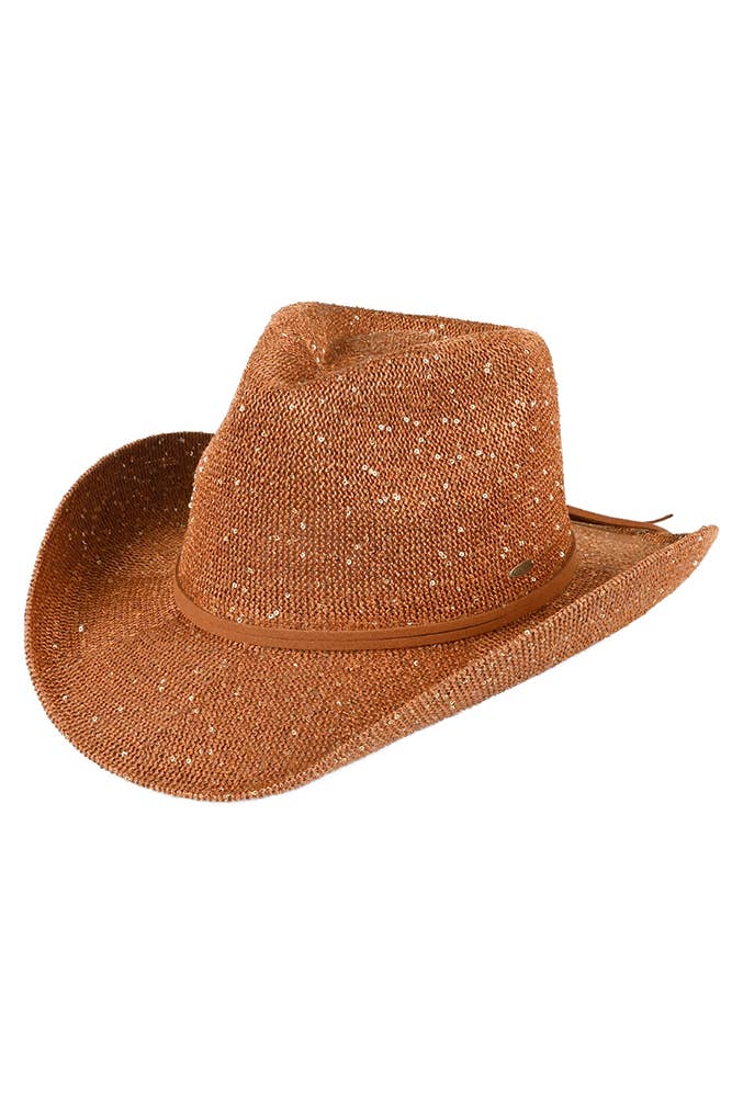 C.C Sequin Cowboy Hat: Gold
