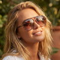 Oversized Aviator Notched Double Bridge Sunglasses: ASSORTED