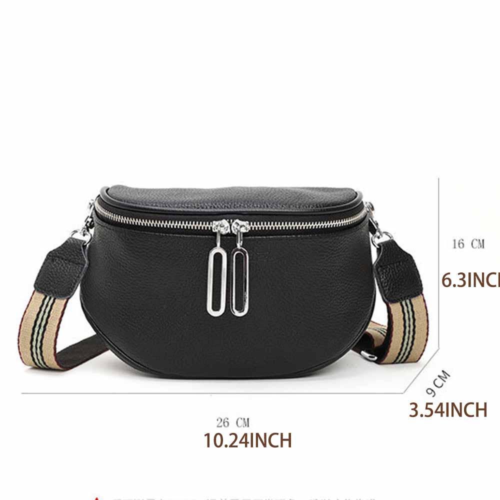 Fashionable Casual Shoulder Crossbody Bag: Black