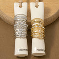 Crystal Heart And Cluster Stacking Ring Set: GDCRY