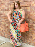 Bright Floral Wrap Dress
