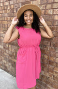 Tie Front Pocket Dress