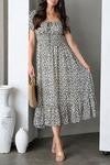 Puff Sleeve Floral Dress