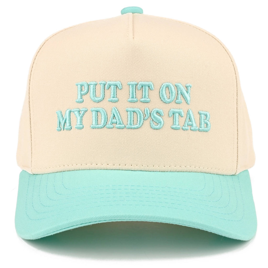 C.C Junior PUT IT ON MY DAD'S TAB Two Tone Snapback Cap: Hot Pink